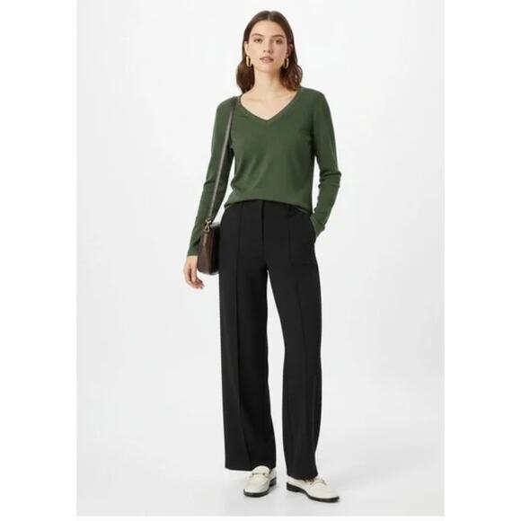 OGL Tops - OGL LiteWarm 2XL Moss Olive Essential V-Neck Long Sleeve Top Rib Knit NWT